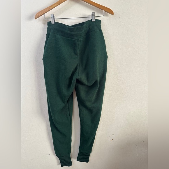 PRETTYLITTLETHING Loose Knit Forest Green Joggers SIZE SMALL Stretch Cozy Winter - Picture 4 of 6